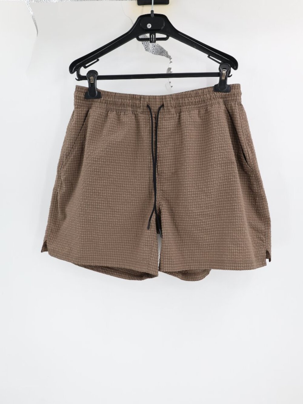 Western Rise Shorts Mens Large Ventra Performance Lightweight Gingham Drawstring